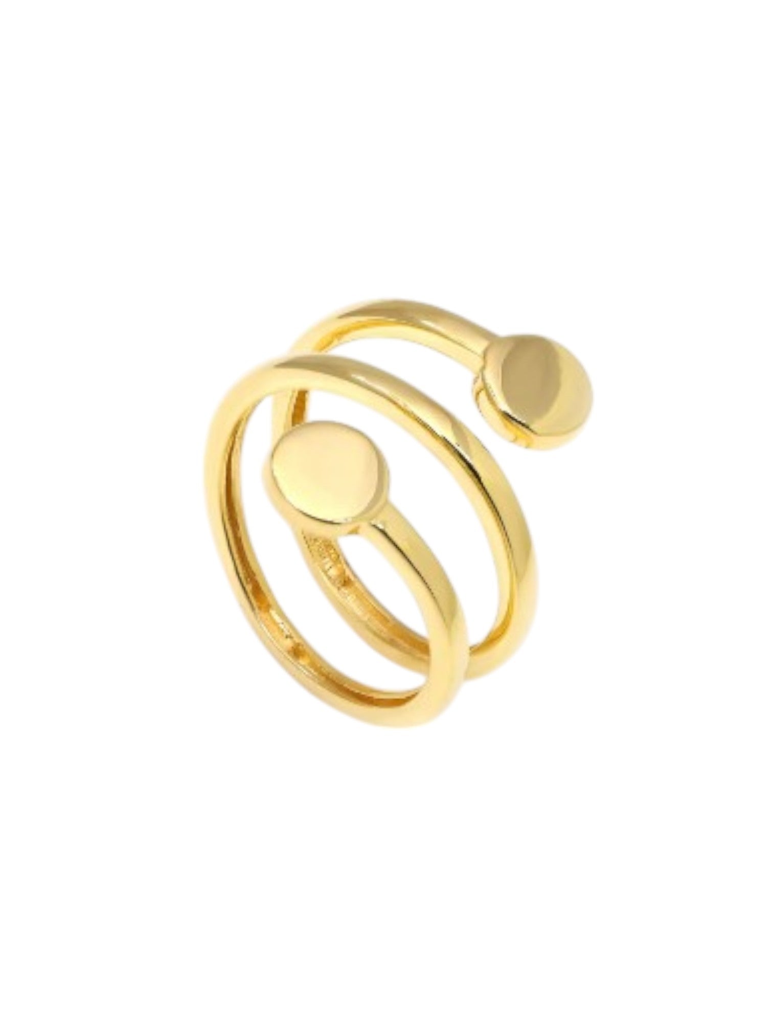 Layered Fantasy Sterling Silver Statement Gold Plated Light Weight Daily Wear Ring For Women By Kesardeep
